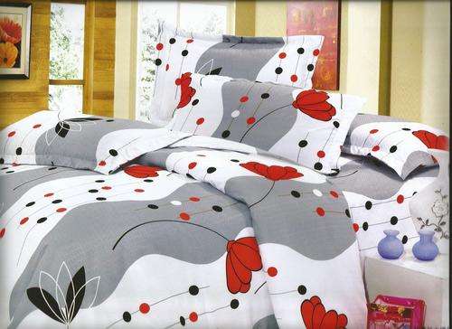 6 Piece - Cotton Feel - Bed Linen - Queen Size- Duvet Cover Set