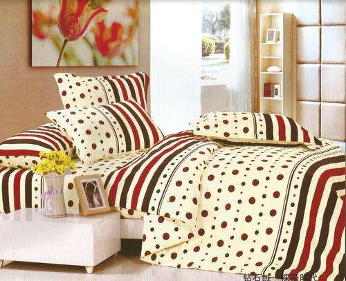 6 Piece - Cotton Feel - Bed Linen - Queen Size- Duvet Cover Set