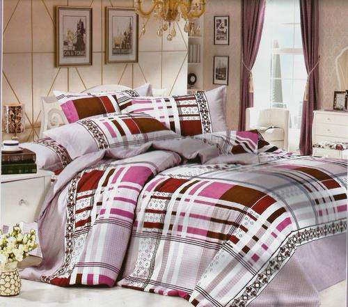 6 Piece - Cotton Feel - Bed Linen - Queen Size- Duvet Cover Set