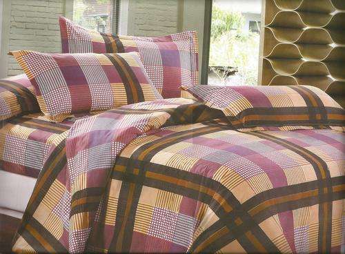 6 Piece - Cotton Feel - Bed Linen - Queen Size- Duvet Cover Set