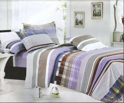 6 Piece - Cotton Feel - Bed Linen - Queen Size- Duvet Cover Set