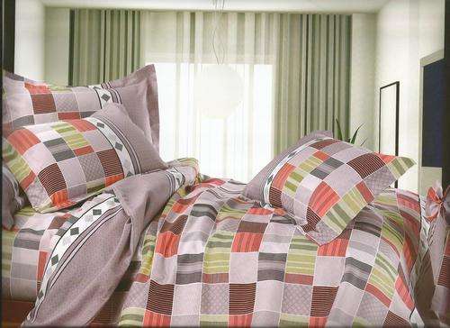 6 Piece - Cotton Feel - Bed Linen - Queen Size- Duvet Cover Set