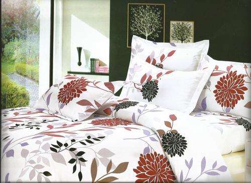 6 Piece - Cotton Feel - Bed Linen - Queen Size- Duvet Cover Set