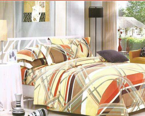 6 Piece - Cotton Feel - Bed Linen - Queen Size- Duvet Cover Set