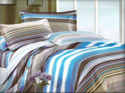 6 Piece - Cotton Feel - Bed Linen - Queen Size- Duvet Cover Set