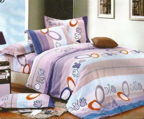 6 Piece - Cotton Feel - Bed Linen - Queen Size- Duvet Cover Set