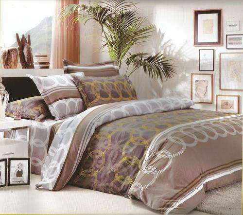 6 Piece - Cotton Feel - Bed Linen - Queen Size- Duvet Cover Set