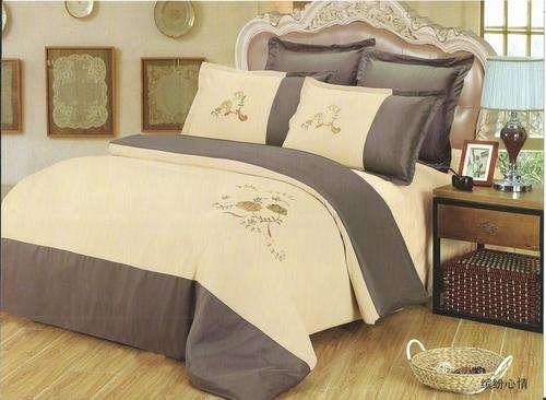 6 Piece - Cotton Feel - Bed Linen - Queen Size- Duvet Cover Set