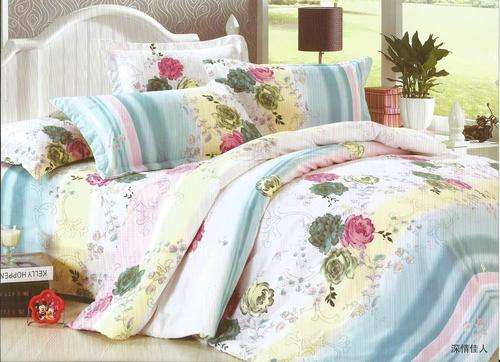 6 Piece - Cotton Feel - Bed Linen - Queen Size- Duvet Cover Set