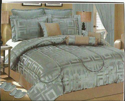 Comforter set - Silver 15 Piece - Queen Size Comforter Set
