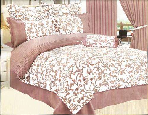 Queen Size Comforter Set - Pink and White 11 Piece - Queen Size Comforter Set