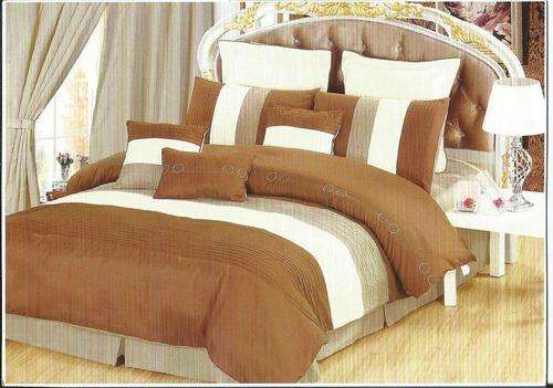 Queen Size Comforter Set - Brown 10 Piece - Queen Size Comforter Set
