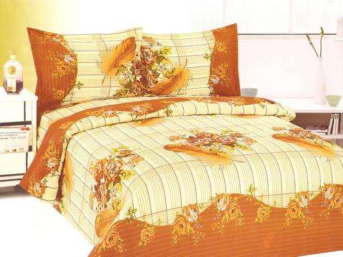 10 Piece - Cotton Feel - Printed - Quality Bed Linen - Double bed- Duvet & Curtain Set