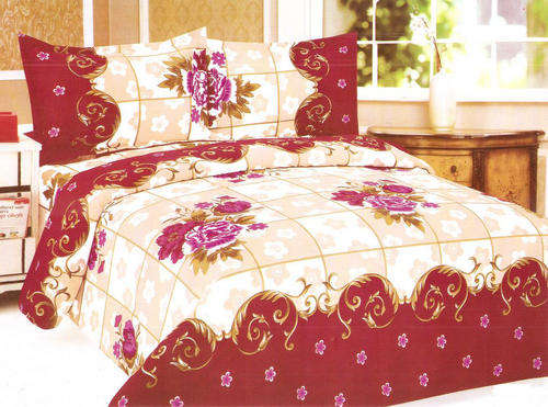 10 Piece - Cotton Feel - Printed - Quality Bed Linen - Double bed- Duvet & Curtain Set
