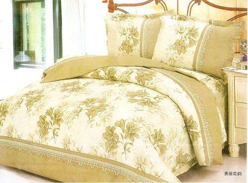 10 Piece - Cotton Feel - Printed - Bed Linen - Double bed- Duvet & Curtain Set