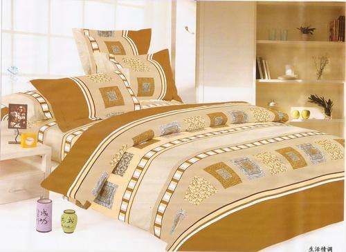 10 Piece - Cotton Feel - Printed - Double bed- Duvet & Curtain Set