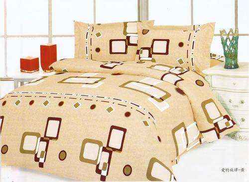 10 Piece - Cotton Feel - Printed - Bed Linen - Double bed- Duvet & Curtain Set