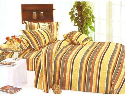 10 Piece - Seersucker Cotton Feel - Bed Linen - Double Bed Size- Duvet Cover & Curtain Set
