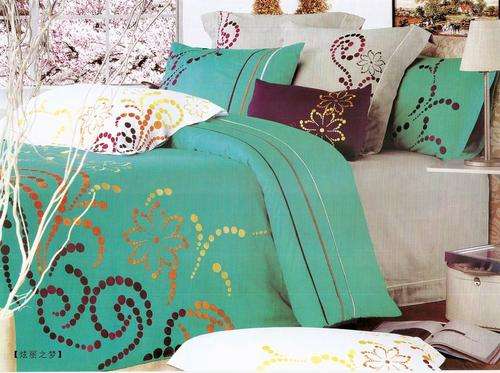 6 Piece - Embroided - Super Soft Cotton Feel - Bed Linen - Queen Size- Duvet Cover Set