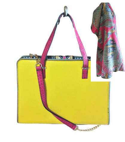 David Tlale designer handbag & Scarf