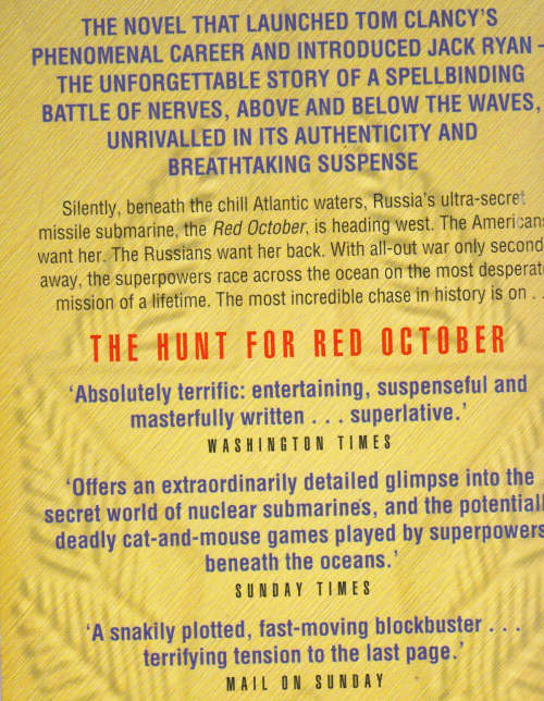 Tom Clancy The Hunt for Red October  (Paperback)