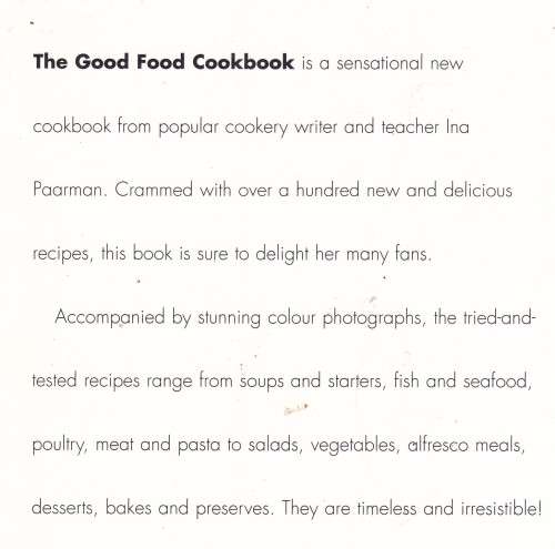 Ina Paarman The Good Food Cookbook (Large soft cover)