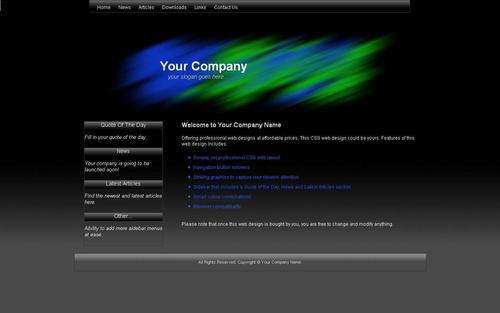 Cheap Sleak Professional Dreamweaver Website Template - Ready for content