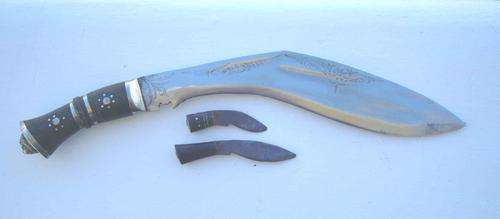 Large Kukri Knife with the two small knives