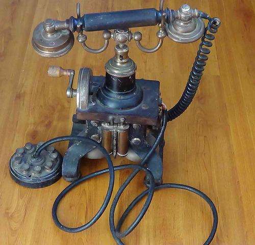 Antique L.M.Ericsson Magneto Skeleton Telephone Eiffel Tower c.1895