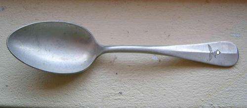 WW2 Nazi Luftwaffe Aluminium Spoon --Flieger Unterkunfts Verwaltung 1939