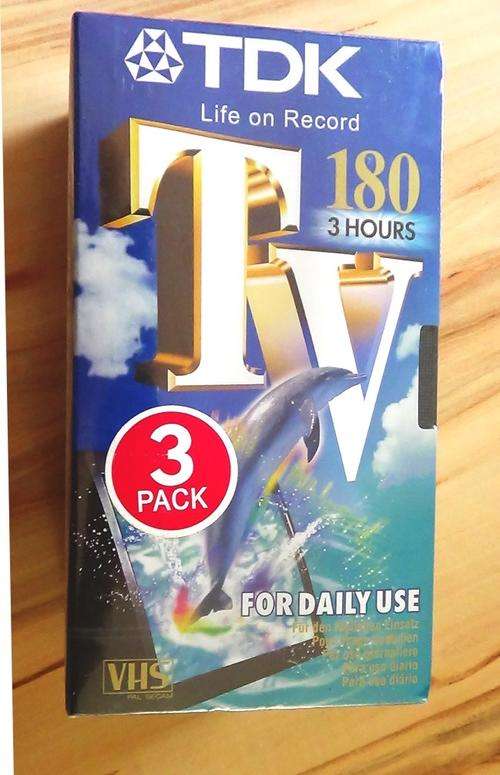 VHS 180 Video Cassette recorder tapes 3 pack -unopened