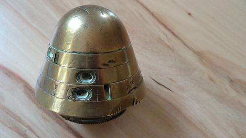 WWI Gallipolli/Turkish brass Timed/Fragmentation Nose cone