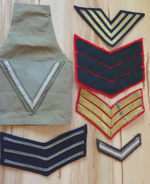 Assorted OLD Military/Police rank insignia. Some scarce