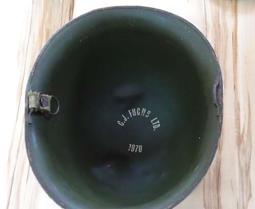 1970 C J Fuchs SADF Steel Helmet - NO INNER