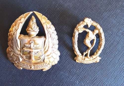 SOUTH AFRICA - MILITARY GYMNASIUM AND PHYSICAL EDUCATION CORPS CAP BADGES