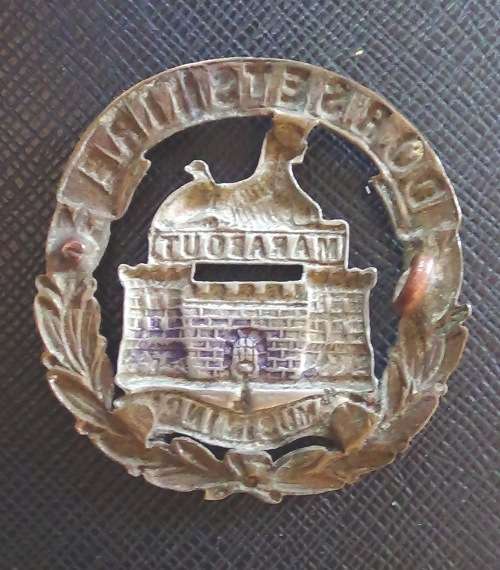 Dorsetshire Regiment Victorian Cap Badge. 1 lug -Scarce