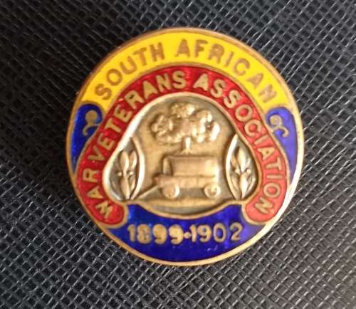 Boer war- Rare South South African war veterens Association- 1899-1902 buttonhole badge