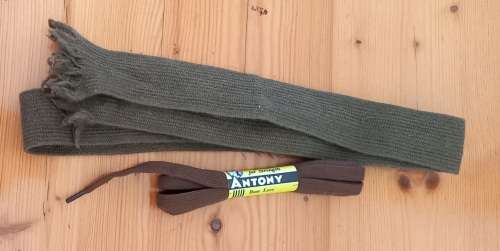 SADF Bush war step out neck tie with Bush war era boot laces