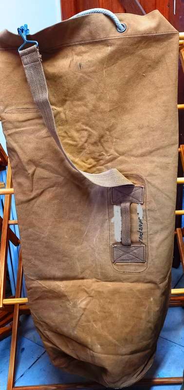 SADF Officers  SA Army duffle bag /balsak Bush War. Name and force number blanked out on photo only