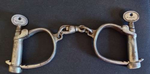 South African Police pre WWii Handcuffs RCS (Ruben Craddock & Sons)