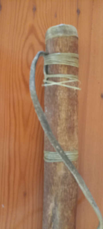 Vintage Bushman bows, quiver with three arrows. NOT Tourist items