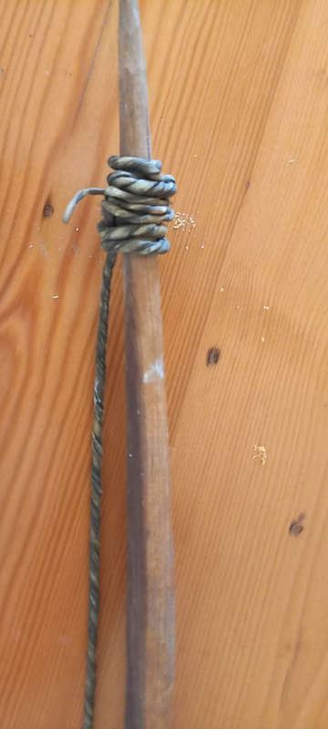 Vintage Bushman bows, quiver with three arrows. NOT Tourist items