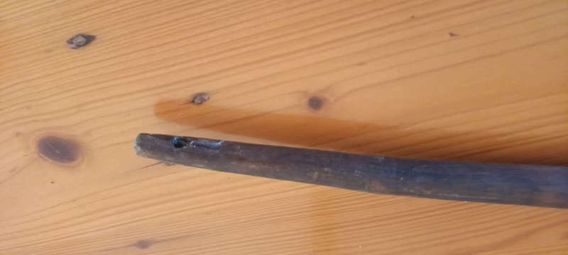 Vintage Bushman bows, quiver with three arrows. NOT Tourist items