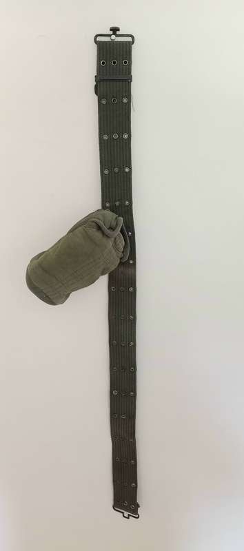 Unknown  Bush War era battlefield pick up web belt with water canteen cover