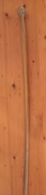 Africa carved walking stick. Unknown light coloured wood. Vintage