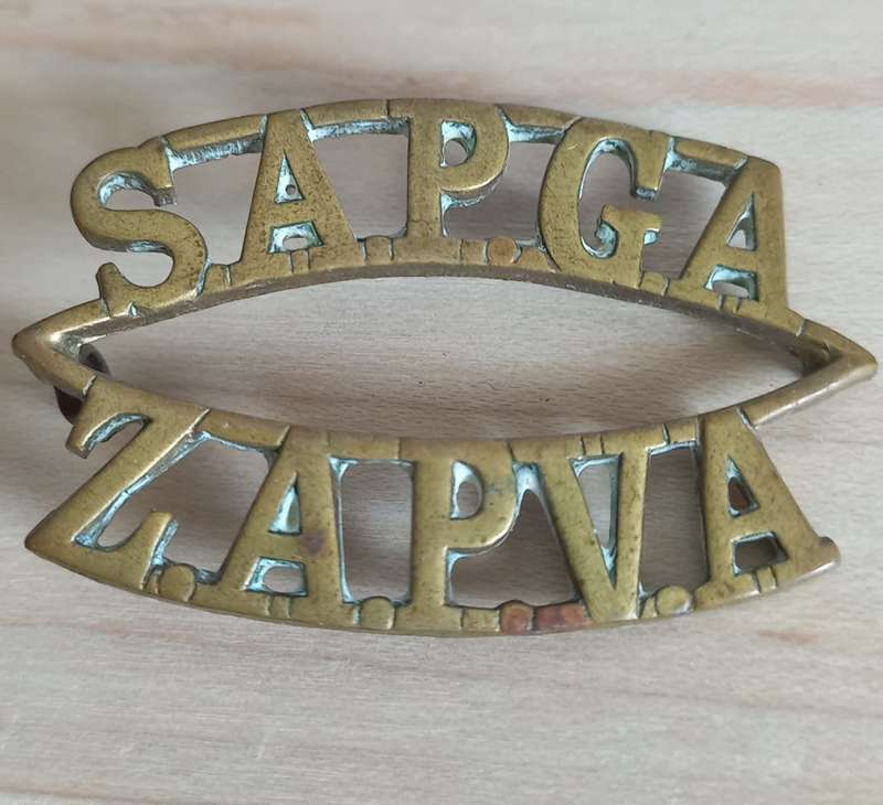 WW1 -South Africa Permanent Garrison Artillery Shoulder title. 1 lug