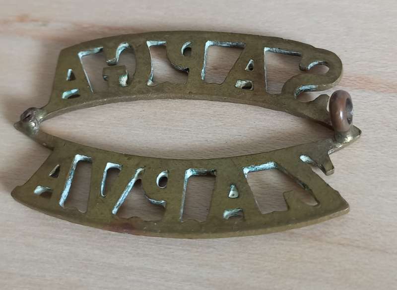 WW1 -South Africa Permanent Garrison Artillery Shoulder title. 1 lug