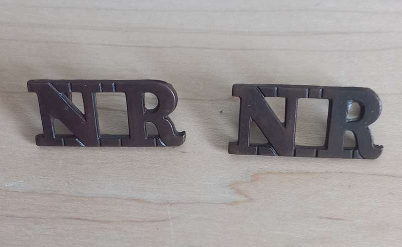 South Africa - Northern Rifles Pair of Brass Shoulder Titles 1903 to 1907