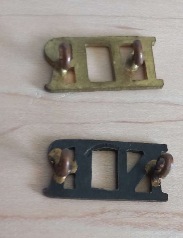 South Africa - Northern Rifles Pair of Brass Shoulder Titles 1903 to 1907 One Gilt