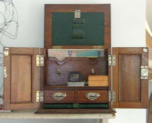 Oak gentleman's writing box